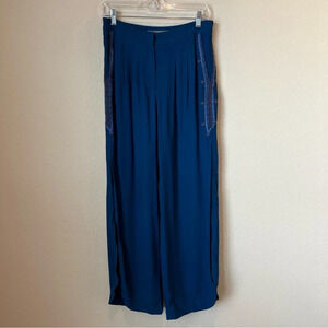 twelfth street by cynthia vincent blue high slit pants